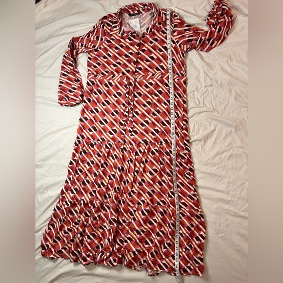 NWT LCW Modest Purple/Red Abstract Maxi Dress - Picture 2 of 6